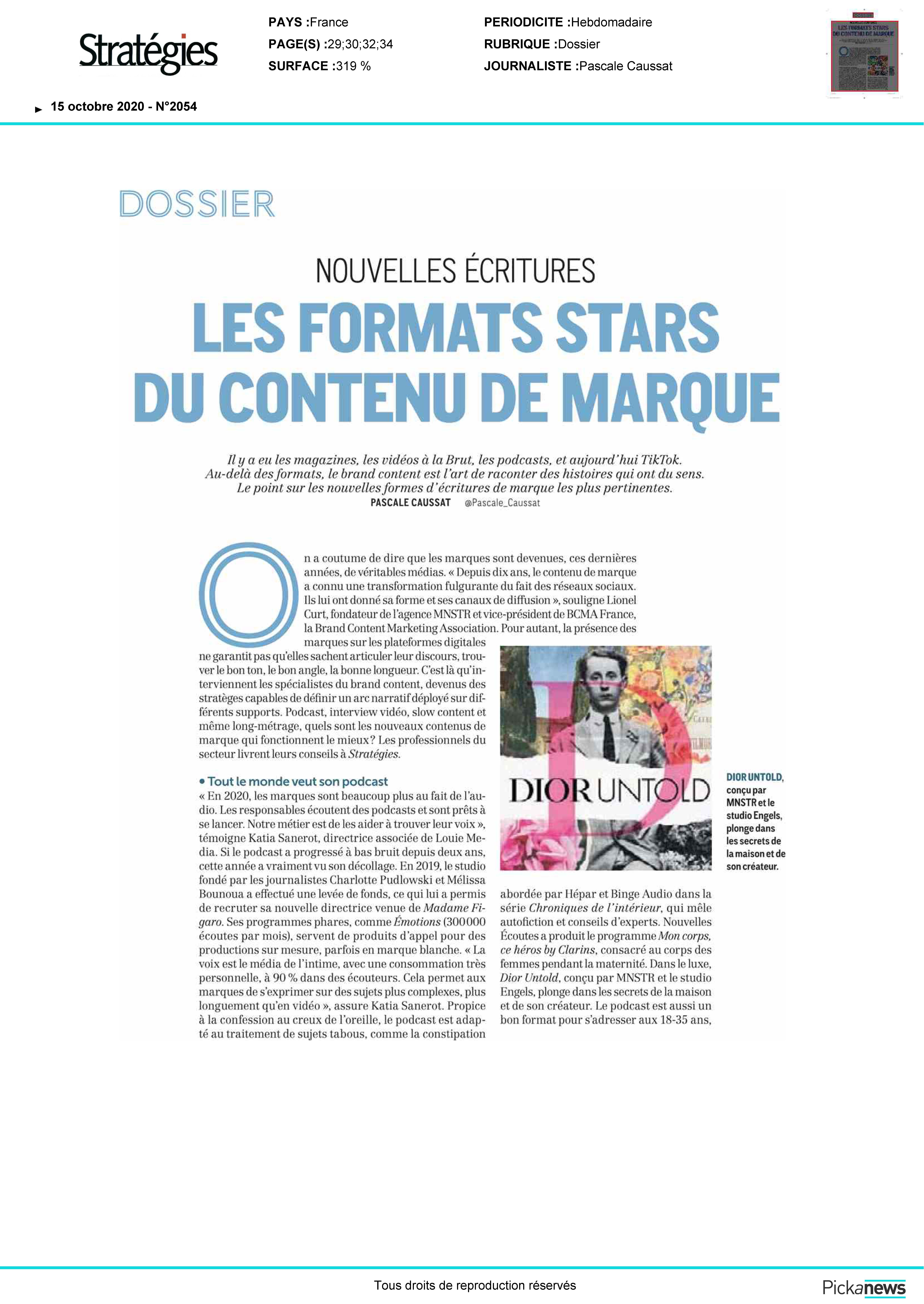 Les formats stars du contenu de marque