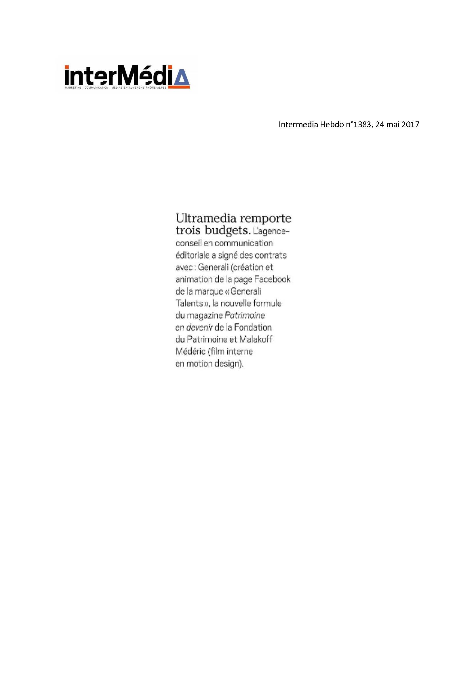 Ultramedia remporte trois budgets